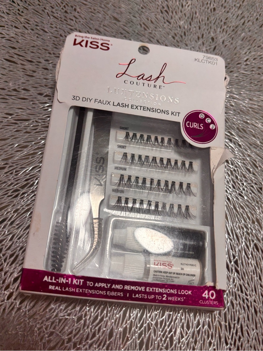 KISS Lash Couture 3D Faux Lash Extensions Kit - White & Pink Packaging